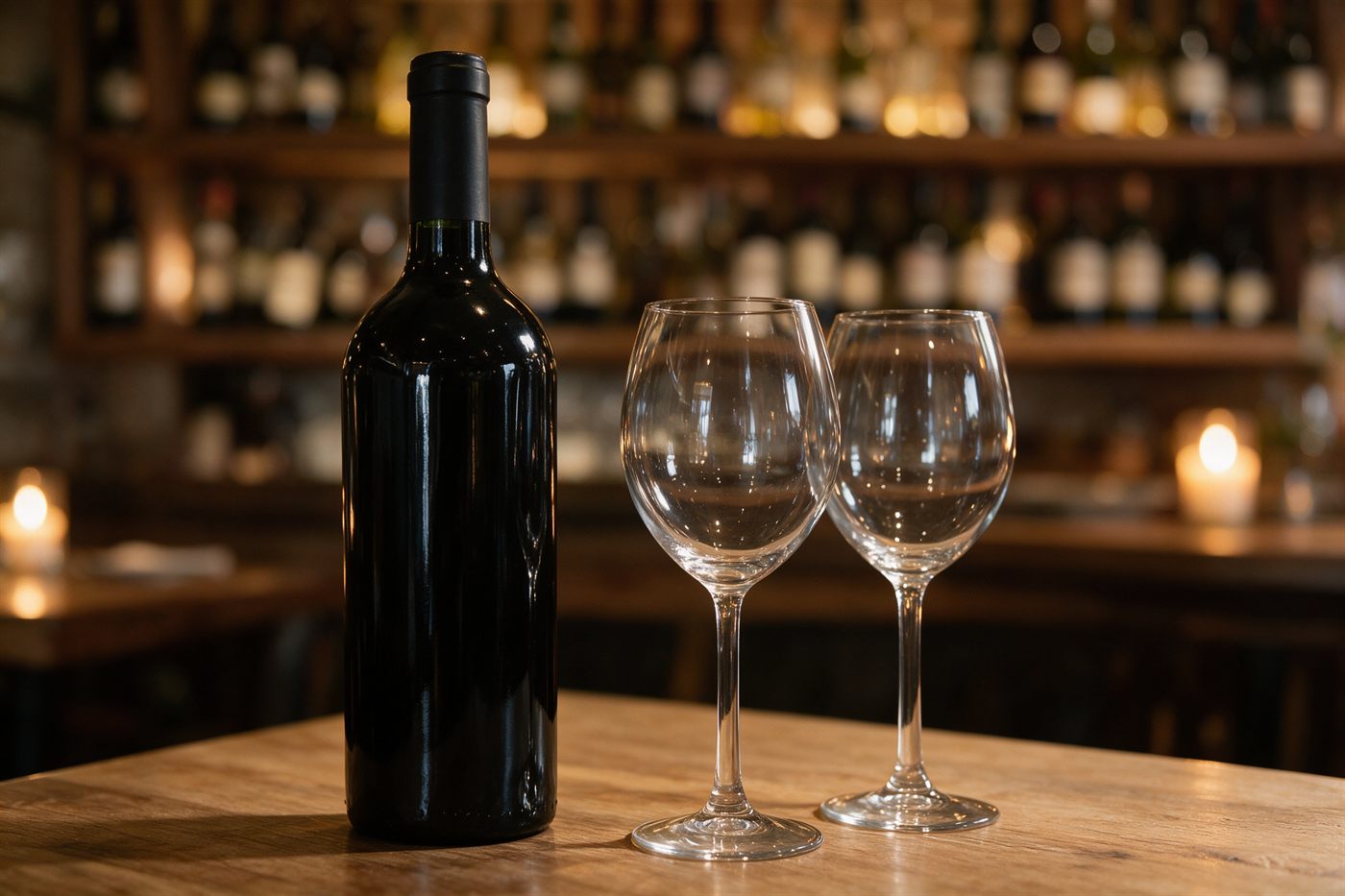 Selección de vinos argentinos en la mesa de Lo de Sergio