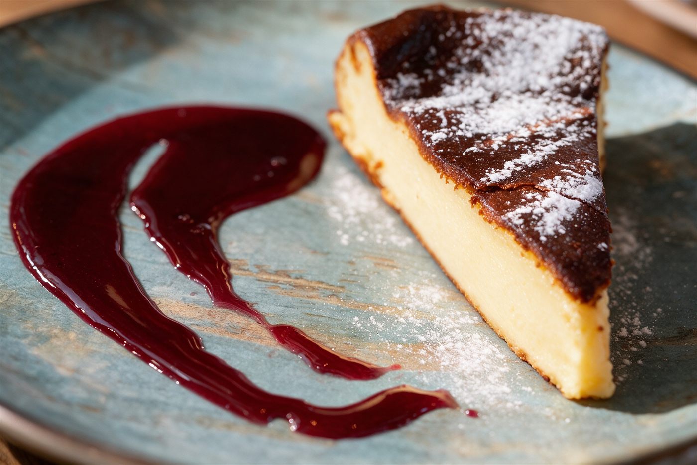 Tarta de queso casera en Lo de Sergio